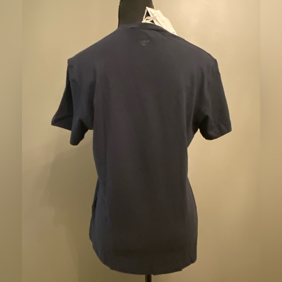 New Christian Dior Designer Navy Blue T-shirt Top Medium - Picture 3 of 5
